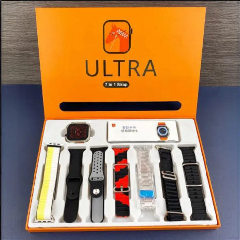 7 in 1 Smart Watch - 7 Straps Smart watch Ultra watch 8
